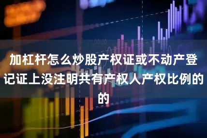 加杠杆怎么炒股产权证或不动产登记证上没注明共有产权人产权比例的