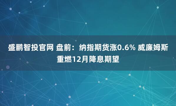 盛鹏智投官网 盘前：纳指期货涨0.6% 威廉姆斯重燃12月降息期望
