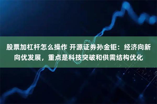股票加杠杆怎么操作 开源证券孙金钜：经济向新向优发展，重点是科技突破和供需结构优化